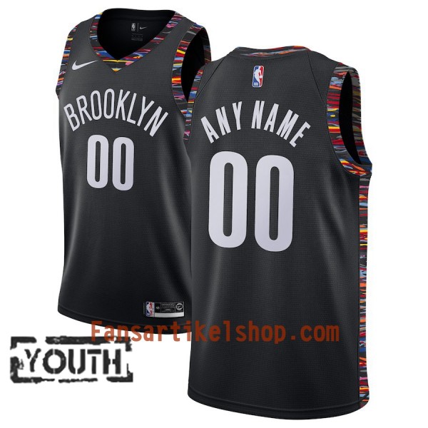 Brooklyn Nets Trikot Benutzerdefinierte 2018-19 Nike City Edition Schwarz Swingman - Kinder Brooklyn Nets Trikot Benutzerdefinierte 2018-19 Nike City Edition Schwarz Swingman - Kinder